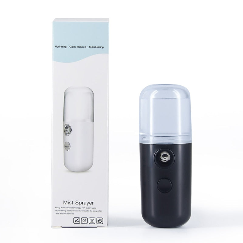 Portable Nano Mist Beauty Sprayer - USB Rechargeable Facial Steamer for Deep Hydration and Moisturizing