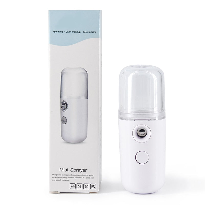 Portable Nano Mist Beauty Sprayer - USB Rechargeable Facial Steamer for Deep Hydration and Moisturizing